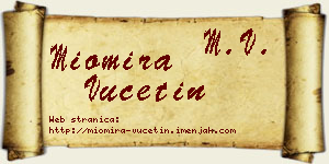 Miomira Vučetin vizit kartica